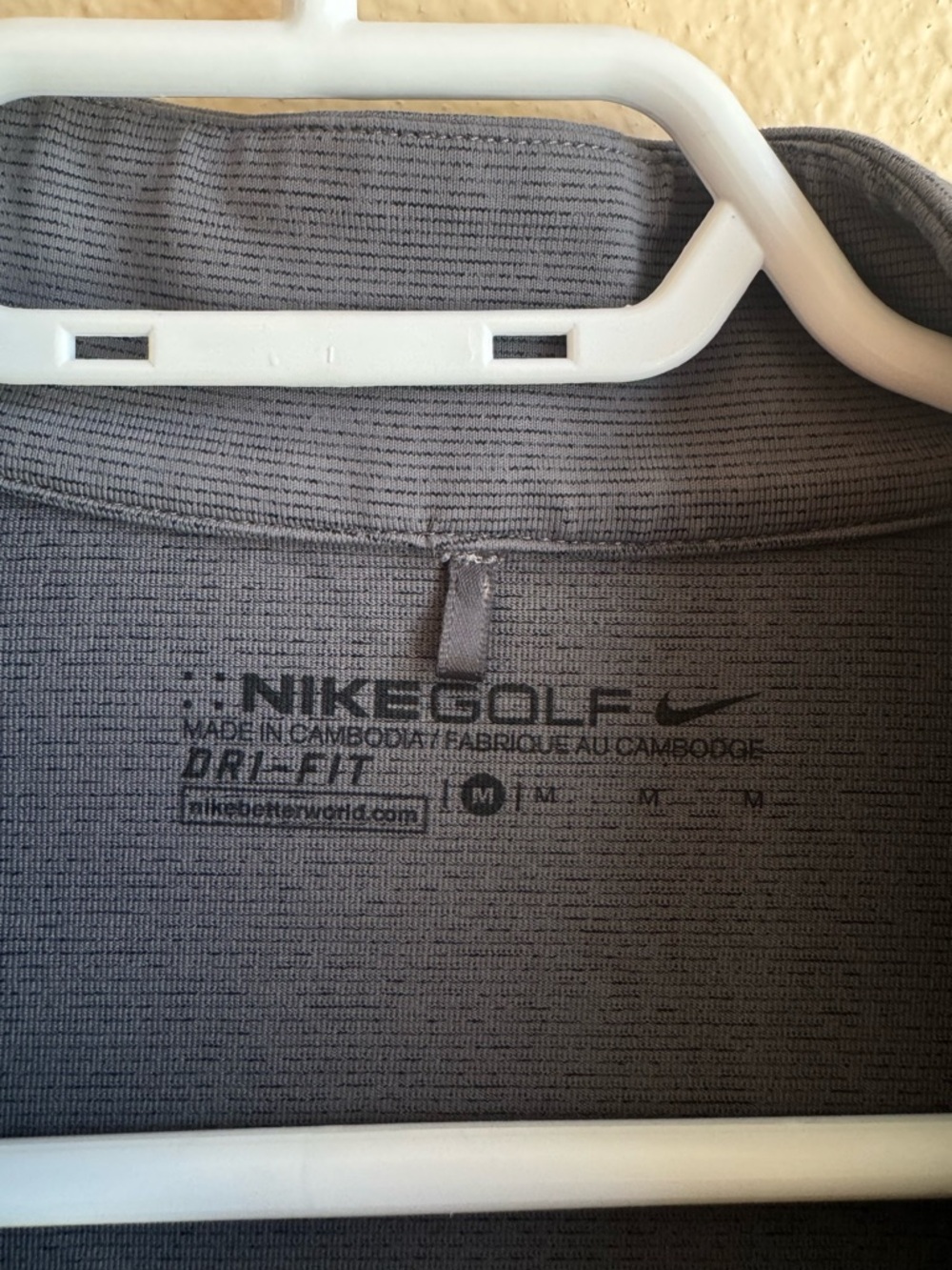 Nike Dri-FIT Golf Quarter Zip Polo Grey Athletic Performance Minimalist Top - Picture 7 of 9